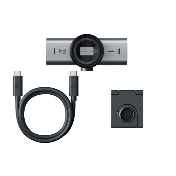 Logitech MX Brio 705 for Business webcam 8,5 MP 4096 x 2160 Pixels USB 3.2 Gen 1 (3.1 Gen 1) Aluminium, Zwart (960-001530)