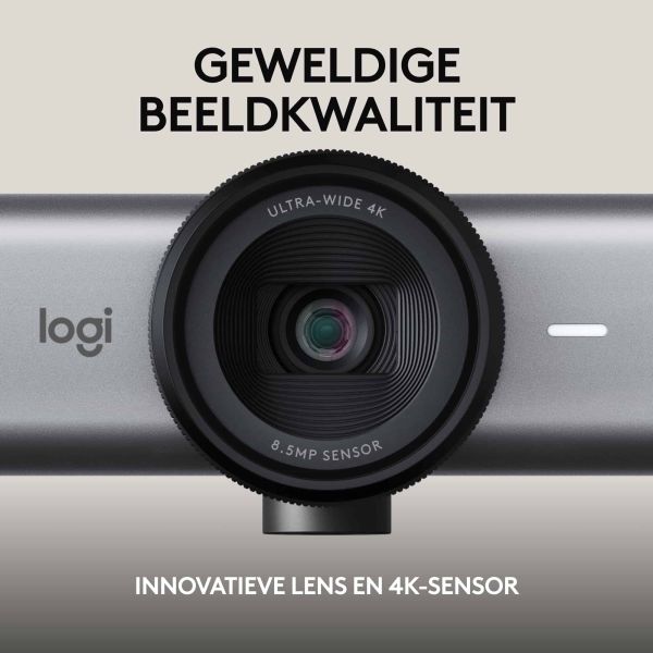 Logitech MX Brio 705 for Business webcam 8,5 MP 4096 x 2160 Pixels USB 3.2 Gen 1 (3.1 Gen 1) Aluminium, Zwart (960-001530)