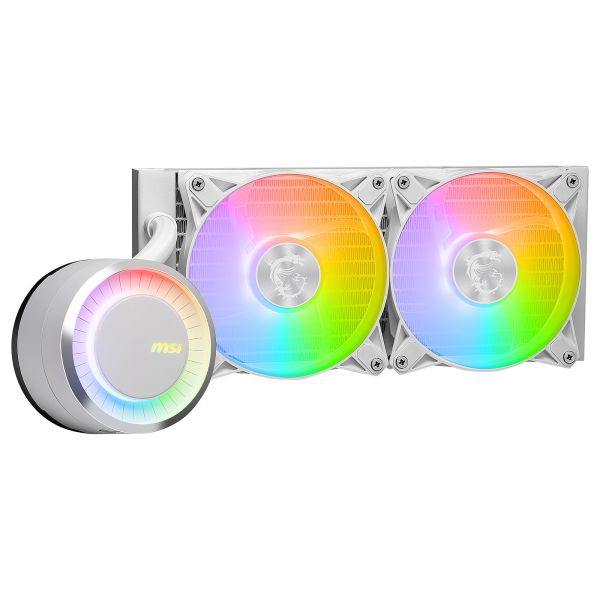MSI MAG CORELIQUID E240 WHITE koelsysteem voor computers Moederbord, Processor Kit voor vloeistofkoeling 12 cm Wit (306-7ZW5E27-C24)