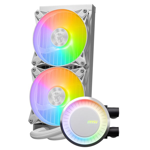 MSI MAG CORELIQUID E240 WHITE koelsysteem voor computers Moederbord, Processor Kit voor vloeistofkoeling 12 cm Wit (306-7ZW5E27-C24)