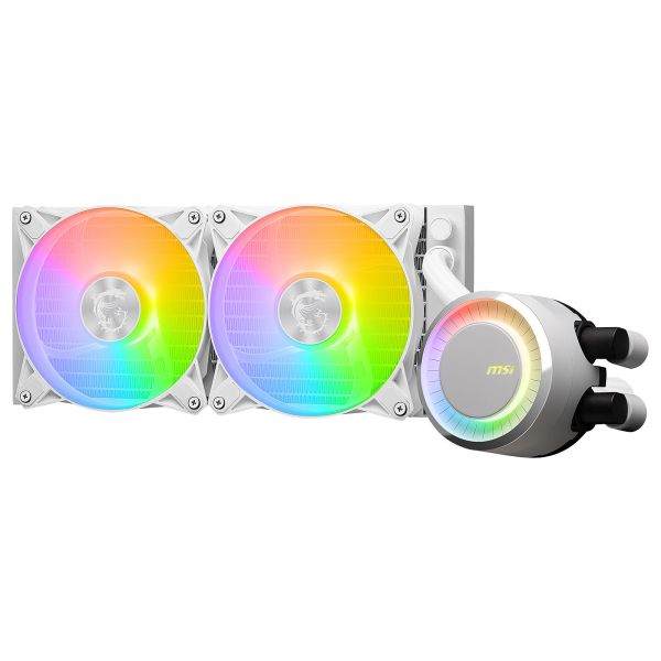 MSI MAG CORELIQUID E240 WHITE koelsysteem voor computers Moederbord, Processor Kit voor vloeistofkoeling 12 cm Wit (306-7ZW5E27-C24)