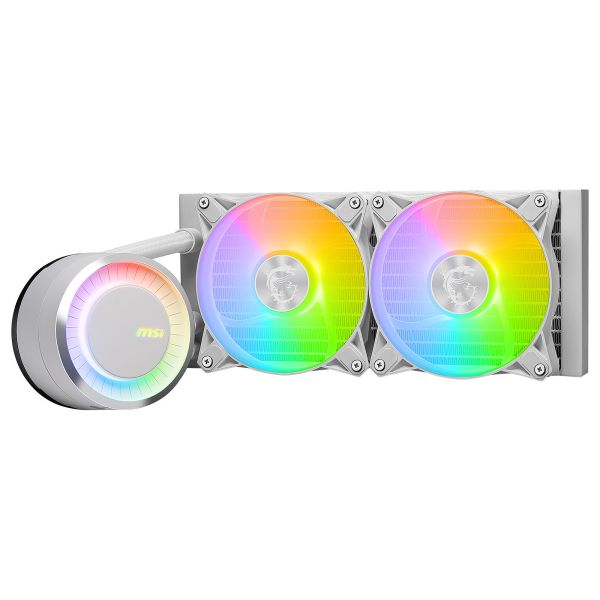 MSI MAG CORELIQUID E240 WHITE koelsysteem voor computers Moederbord, Processor Kit voor vloeistofkoeling 12 cm Wit (306-7ZW5E27-C24)