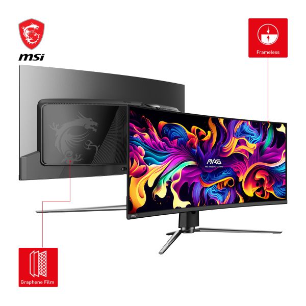 MSI MAG 341CQPDE QD-OLED computer monitor 86,4 cm (34") 3440 x 1440 Pixels UltraWide Quad HD Zwart (9S6-3DD04T-004)