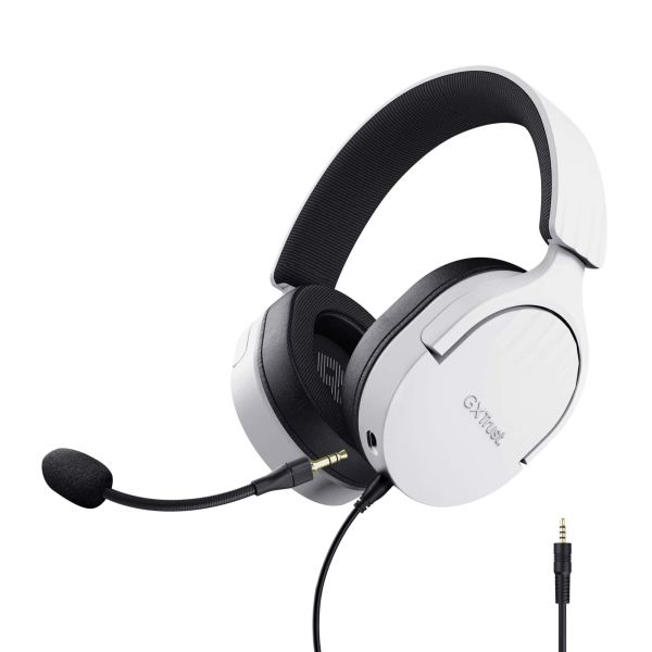 Trust GXT 489W Fayzo Gaming Headset - Multi-platform gamingheadset – Afneembare microfoon – 50 mm drivers – Zwart/Wit (25210)