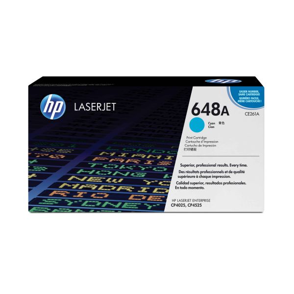 HP 648A originele cyaan LaserJet tonercartridge (CE261A) HP 648A originele cyaan LaserJet tonercartridge (CE261A)