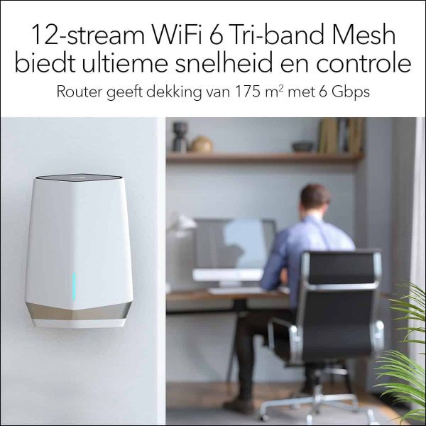 NETGEAR Orbi Pro WiFi 6 Tri-band Mesh System Router (SXR80) (SXR80-100EUS) NETGEAR Orbi Pro WiFi 6 Tri-band Mesh System Router (SXR80) (SXR80-100EUS)