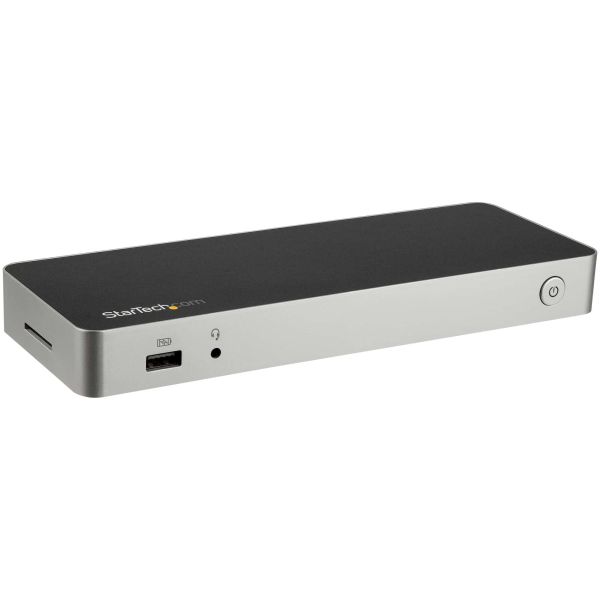 StarTech.com USB C Dock, Dual Monitor HDMI & DisplayPort 4K 30Hz, USB Type-C Laptop Docking Station, 60W Power Delivery, SD, 4 ports USB-A 3.0 Hub, GbE, Audio, Thunderbolt 3 Compatibel (DK30CHDPPDUE)