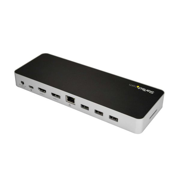 StarTech.com USB C Dock, Dual Monitor HDMI & DisplayPort 4K 30Hz, USB Type-C Laptop Docking Station, 60W Power Delivery, SD, 4 ports USB-A 3.0 Hub, GbE, Audio, Thunderbolt 3 Compatibel (DK30CHDPPDUE) 1/13 StarTech.com USB C Dock, Dual Monitor HDMI & DisplayPort 4K 30Hz, USB Type-C Laptop Docking Station, 60W Power Delivery, SD, 4 ports USB-A 3.0 Hub, GbE, Audio, Thunderbolt 3 Compatibel (DK30CHDPPDUE)