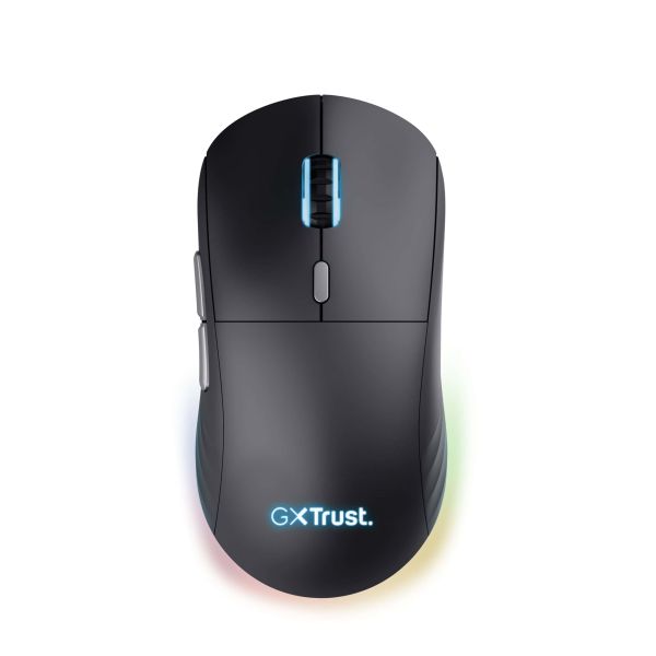Trust GXT 926 Redex II Draadloze gamingmuis – draadloze gaming muis – RF draadloos – RGB‑verlichting – Rechtshandig – Zwart (25126)