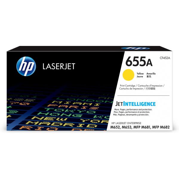 HP Originele 655A gele LaserJet tonercartridge (CF452A)