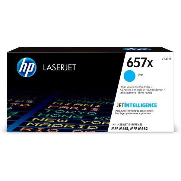 HP 657X originele high-capacity cyaan LaserJet tonercartridge (CF471X)