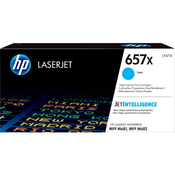 HP 657X originele high-capacity cyaan LaserJet tonercartridge (CF471X)