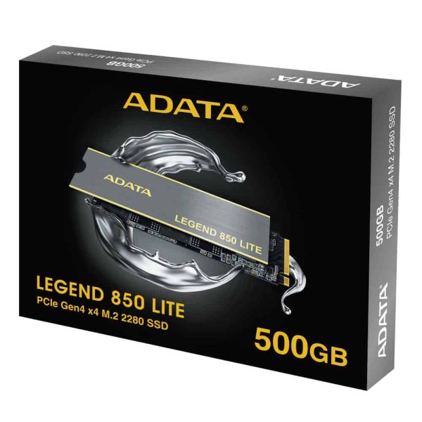 ADATA LEGEND 850 LITE 500 GB M.2 PCI Express 4.0 NVMe 3D NAND (ALEG-850L-500GCS) ADATA LEGEND 850 LITE 500 GB M.2 PCI Express 4.0 NVMe 3D NAND