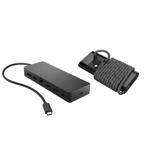 HP Universal USB-C-hub- en laptopladercombinatie (9H0H9AA#ABB)