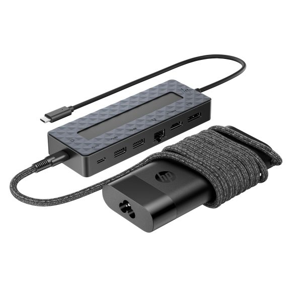 HP Universal USB-C-hub- en laptopladercombinatie (9H0H9AA#ABB)