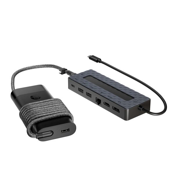 HP Universal USB-C-hub- en laptopladercombinatie (9H0H9AA#ABB)