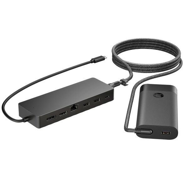 HP Universal USB-C-hub- en laptopladercombinatie (9H0H9AA#ABB)