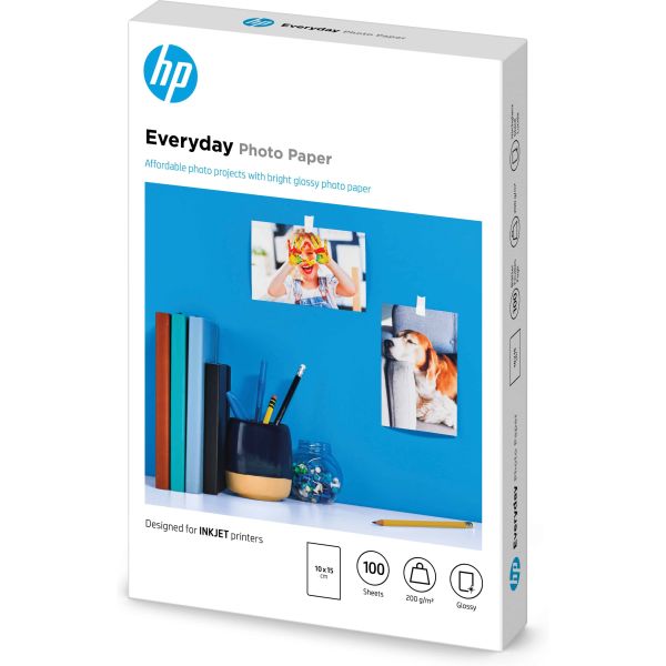 HP Everyday glanzend fotopapier, 100 vel, 10 x 15 cm (CR757A)