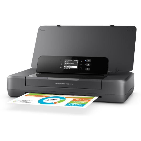HP Officejet 200 mobiele printer, Kleur, Printer voor Kleine kantoren, Print, Afdrukken via USB-poort aan de voorzijde (CZ993A)