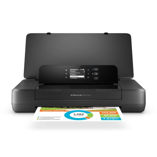 HP Officejet 200 mobiele printer, Kleur, Printer voor Kleine kantoren, Print, Afdrukken via USB-poort aan de voorzijde (CZ993A)