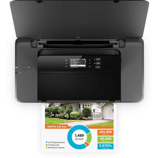 HP Officejet 200 mobiele printer, Print, Afdrukken via USB-poort aan de voorzijde (CZ993A#BHC)