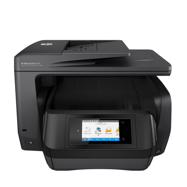 HP OfficeJet Pro 8730 Draadloos All-in-One Kleur Printer, Instant Ink; Dubbelzijdig printen (D9L20A)