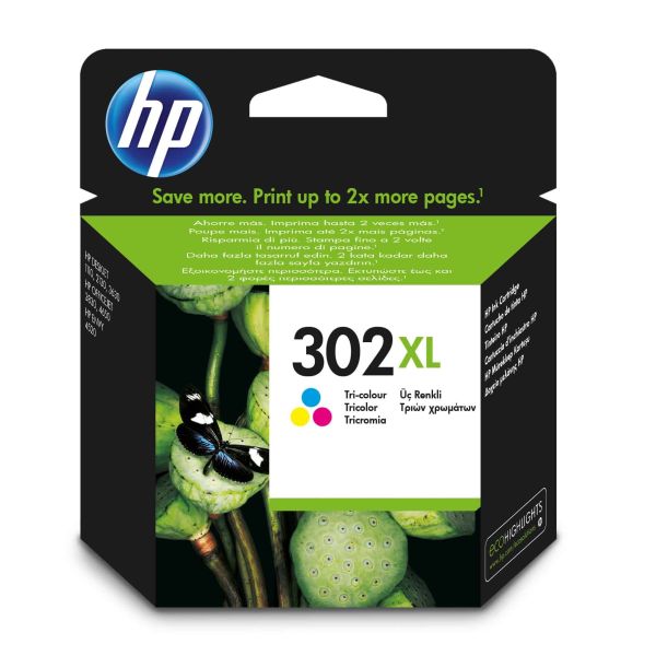 HP 302XL originele high-capacity drie-kleuren inktcartridge (F6U67AE) HP 302XL originele high-capacity drie-kleuren inktcartridge (F6U67AE)