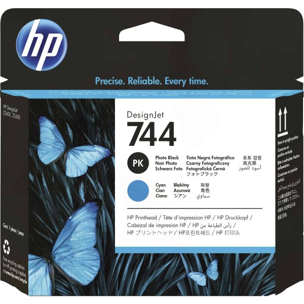 HP 744 fotozwarte/cyaan DesignJet printkop (F9J86A)
