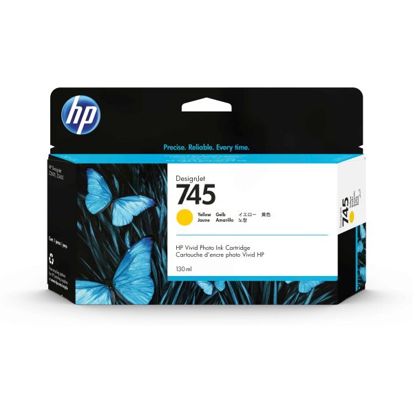 HP 745 gele DesignJet inktcartridge, 130 ml (F9J96A)