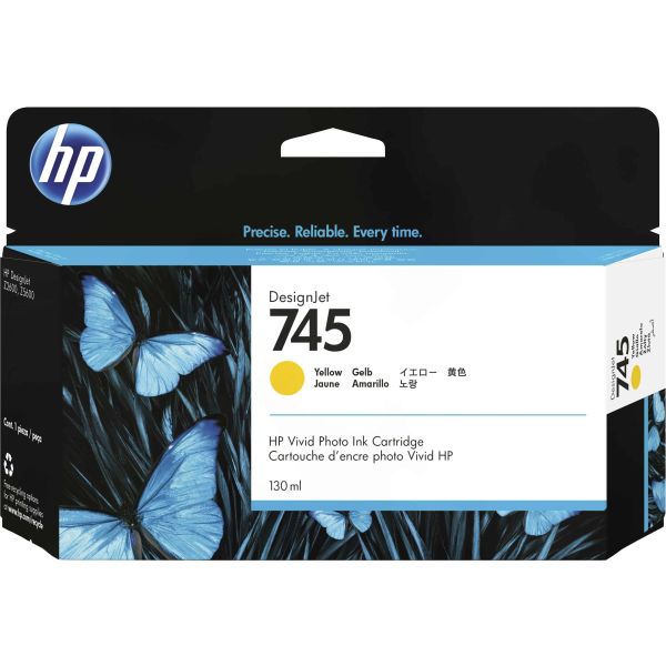 HP 745 gele DesignJet inktcartridge, 130 ml (F9J96A) HP 745 gele DesignJet inktcartridge, 130 ml (F9J96A)