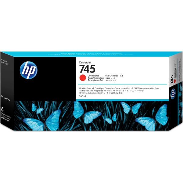 HP 745 chromatisch rode DesignJet inktcartridge, 300 ml (F9K06A) HP 745 chromatisch rode DesignJet inktcartridge, 300 ml (F9K06A)