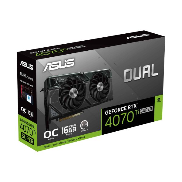 ASUS Dual -RTX4070TIS-O16G NVIDIA GeForce RTX 4070 Ti SUPER 16 GB GDDR6X (90YV0KF3-M0NA00)