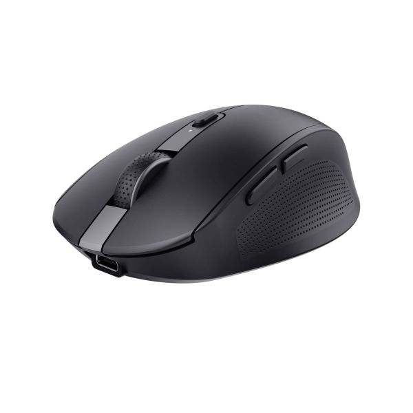 Trust Ozaa Compact Draadloze Muis - Multi-device muis – Stille knoppen – RF+Bluetooth – Zwart (24819)