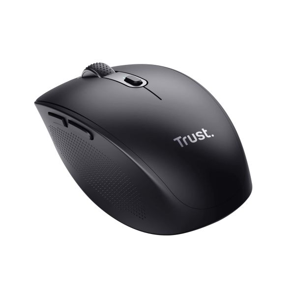 Trust Ozaa Compact Draadloze Muis - Multi-device muis – Stille knoppen – RF+Bluetooth – Zwart (24819)