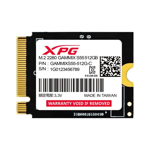 ADATA SGAMMIXS55-512G-C internal solid state drive 512 GB M.2 PCI Express 4.0 NVMe 3D NAND (SGAMMIXS55-512G-C)