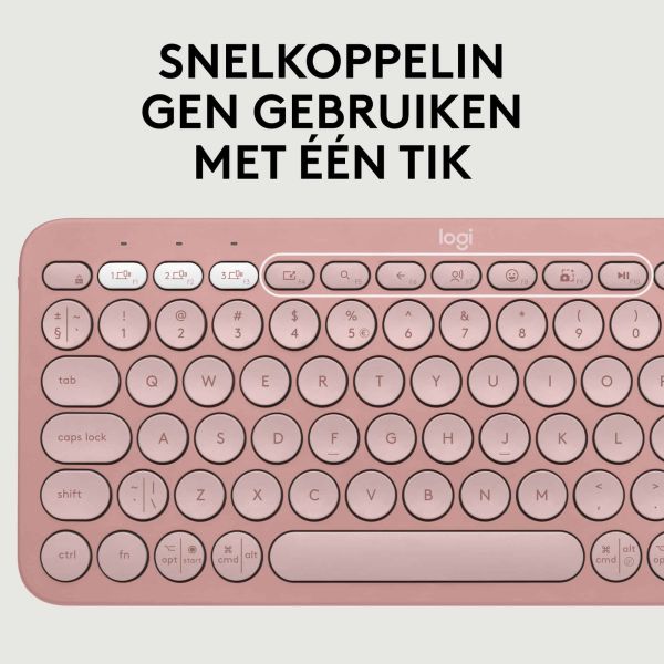 Logitech Pebble 2 Combo toetsenbord Inclusief muis RF-draadloos + Bluetooth QWERTY US International Roze (920-012241)