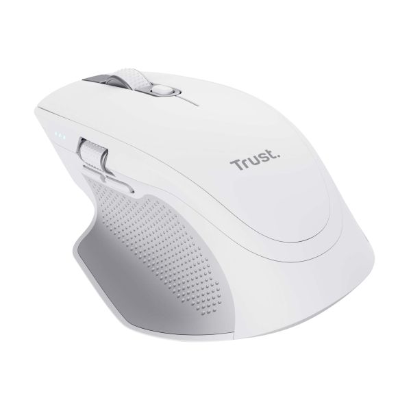 Trust Ozaa+ Draadloze Muis - Multi-device muis – USB en Bluetooth verbinding – 3200 DPI – Wit (24935)