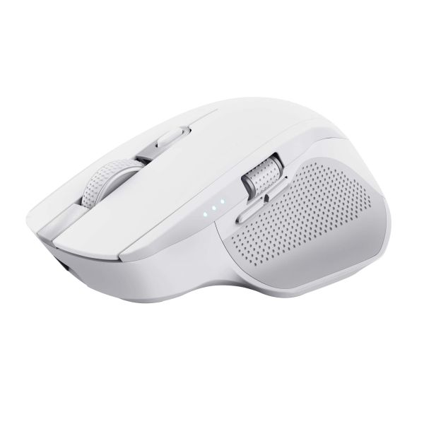 Trust Ozaa+ Draadloze Muis - Multi-device muis – USB en Bluetooth verbinding – 3200 DPI – Wit (24935)