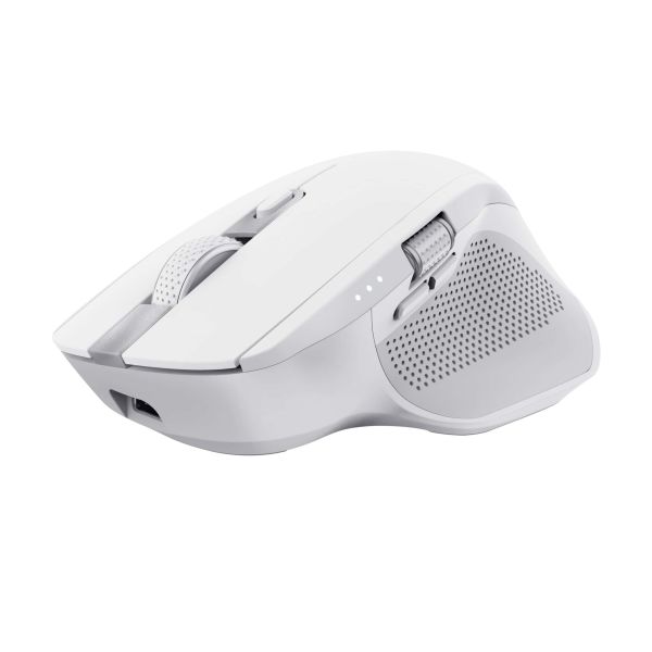 Trust Ozaa+ Draadloze Muis - Multi-device muis – USB en Bluetooth verbinding – 3200 DPI – Wit (24935)