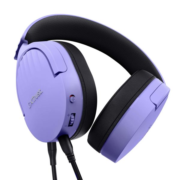 Trust GXT 489P FAYZO Headset Bedraad Hoofdband Gamen Zwart, Paars (25301)