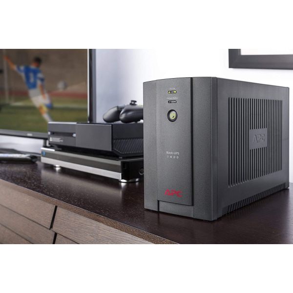 APC Back-UPS 1400VA noodstroomvoeding 4x stopcontact, USB (BX1400U-GR)