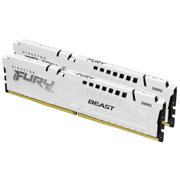 Kingston Technology FURY Beast 64GB 6000MT/s DDR5 CL30 DIMM (Kit of 2) White EXPO (KF560C30BWEK2-64)