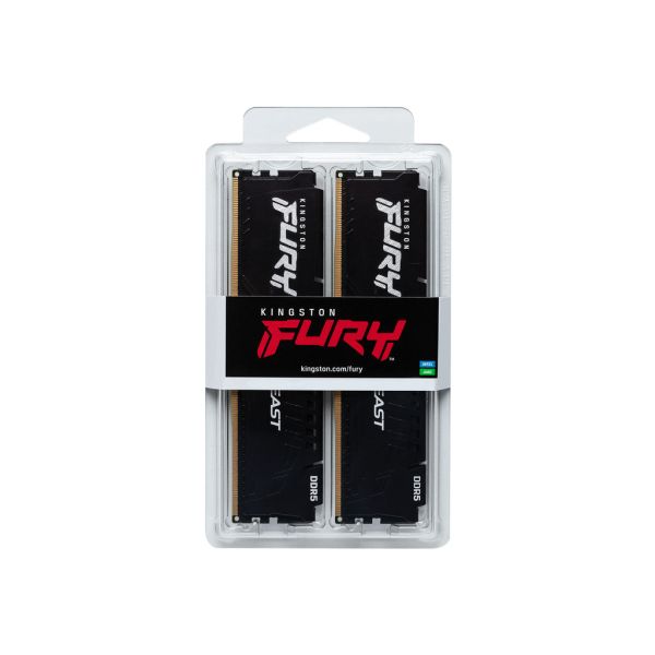 KINGSTON 64GB 6000MT/s DDR5 CL30 DIMM Kit of 2 FURY Beast White EXPO (KF560C30BWEK2-64)