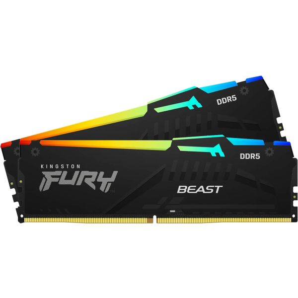 KINGSTON 64GB 6400MT/s DDR5 CL32 DIMM Kit of 2 FURY Beast RGB EXPO (KF564C32BBEAK2-64)