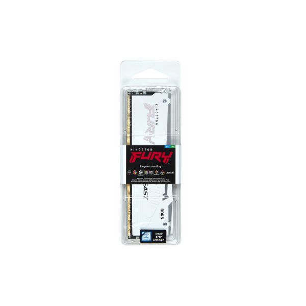 Kingston Technology FURY Beast 16GB 6400MT/s DDR5 CL32 DIMM White RGB EXPO (KF564C32BWEA-16)