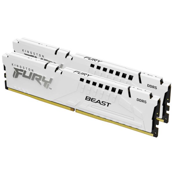 Kingston Technology FURY Beast 64GB 6400MT/s DDR5 CL32 DIMM (Kit of 2) White XMP (KF564C32BWK2-64) Kingston Technology FURY Beast 64GB 6400MT/s DDR5 CL32 DIMM (Kit of 2) White XMP (KF564C32BWK2-64)