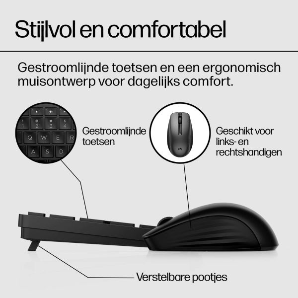 HP 650 draadloze toetsenbord- en muiscombinatie (4R016AA)
