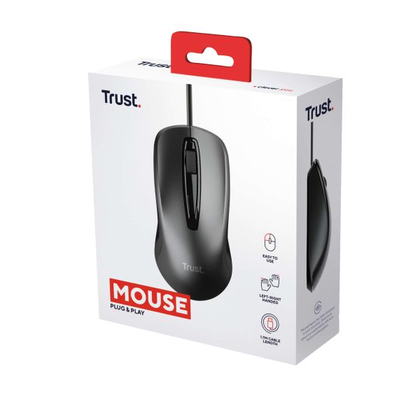 Trust 24657 muis Kantoor Ambidextrous USB Type-A Optisch 1200 DPI (24657)