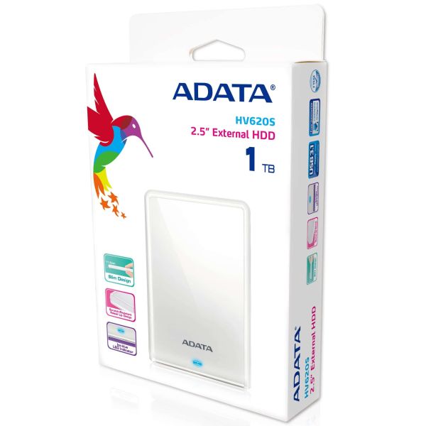ADATA AHV620S-1TU3-CWH externe harde schijf 1 TB 2.5" Micro-USB B 3.2 Gen 1 (3.1 Gen 1) Wit (AHV620S-1TU31-CWH)