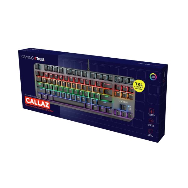 Trust GXT 834 Callaz toetsenbord Gamen USB QWERTY Engels Zwart (24404)
